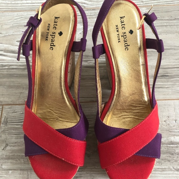 Kate Spade Penny Cork Wedge Sandals Shoes - Picture 3 of 8